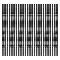 Balustres de terrasse GARVEE, lot de 50 barreaux en aluminium, forme ondulée, 82 cm x 2,5 cm, avec vis, pour escaliers et rampes de terrasse, noir mat