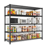 Garvee étagère de rangement 5 niveaux acier carbone antirouille pour garage cuisine buanderie hauteur 180 cm noir