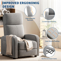 Fauteuil inclinable Garvee pour adultes, ergonomique et réglable, avec poche latérale, dossier haut, larges accoudoirs, assise rembourrée, idéal pour le salon ou la salle de cinéma maison.
