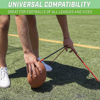 Support métallique Garvee pour tirs au but et coups de pied de football américain, réglable et robuste, compatible avec toutes les tailles de ballons, pour l'entraînement en extérieur et en intérieur.