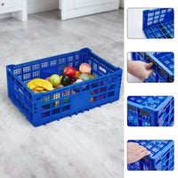 Boîte à lait pliable Garvee 52L, robuste, empilable, en polypropylène, idéale pour le garage, la cuisine et le bureau. Légère et pliable.