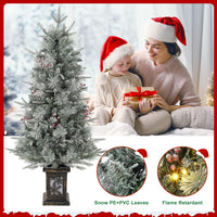Sapin de Noël Garvee 125 cm – Avec lumières et décorations, socle flocon de neige pour une ambiance hivernale magique
