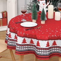 Nappe de Noël Garvee, imperméable, ronde, 60 cm, motif sapin de Noël, polyester, festive
