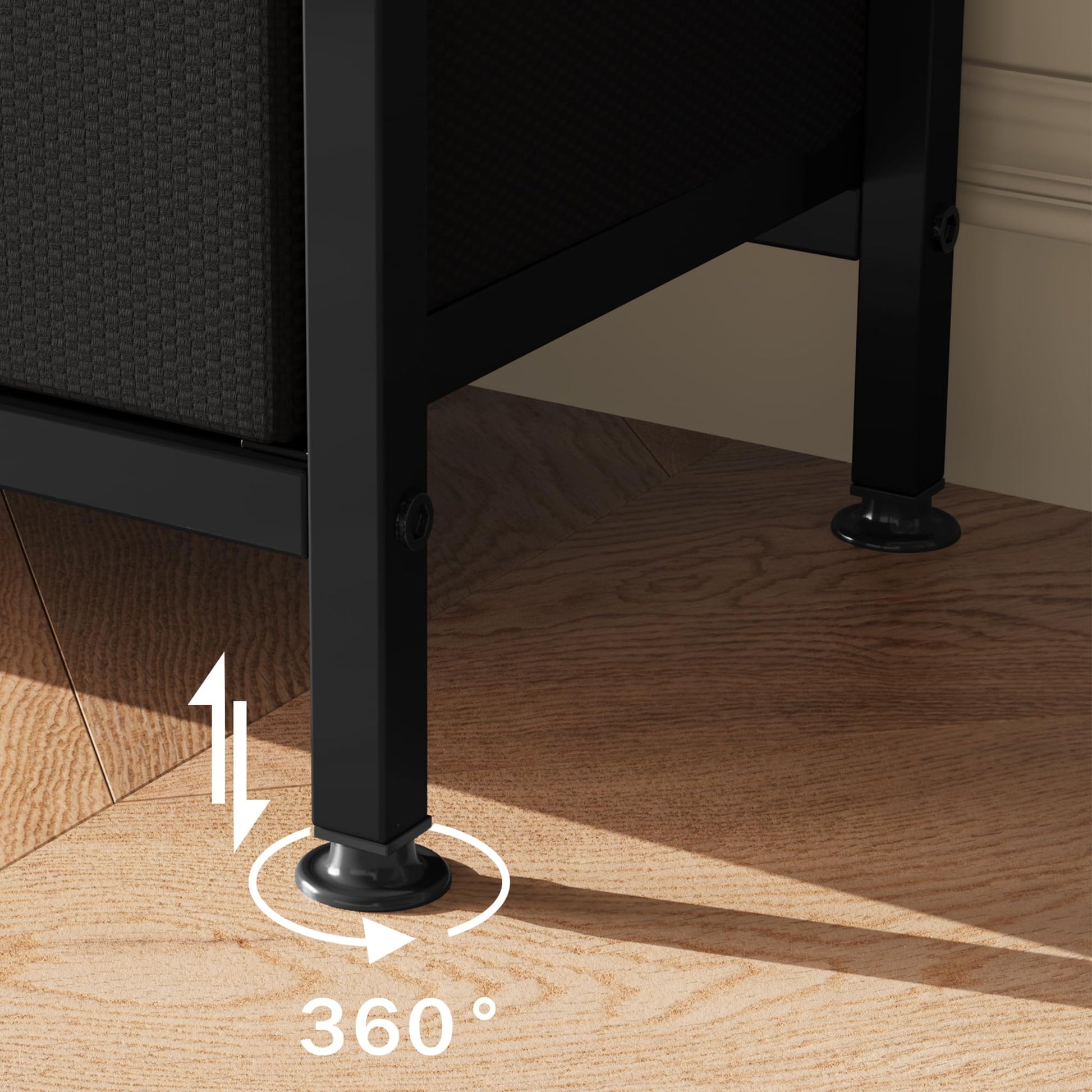 Garvee Meuble TV 127 cm, style commode compacte avec 2 tiroirs, bois brun/noir rétro pour salon et chambre