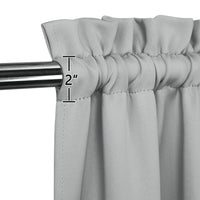 Rideaux courts occultants Garvee, 2 panneaux, polyester opaque, pour cuisine et chambre, 66 x 114 cm