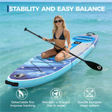 Garvee Paddle Gonflable SUP 335 cm Bleu Klein, Kit Complet, pour Exploration, Yoga et Pêche, Planche Stable pour Lac et Mer - Bleu Klein