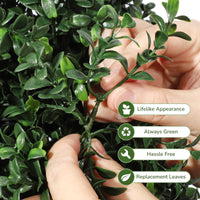 Garvee Lot de 2 buis artificiels coniques de 91 cm, topiaires verts pour décoration d’entrée, terrasse et jardin