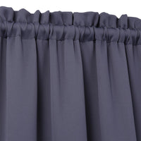 Cantonnières occultantes Garvee, lot de 2, pour fenêtres (salon, cuisine, chambre), 66 x 114 cm, gris foncé