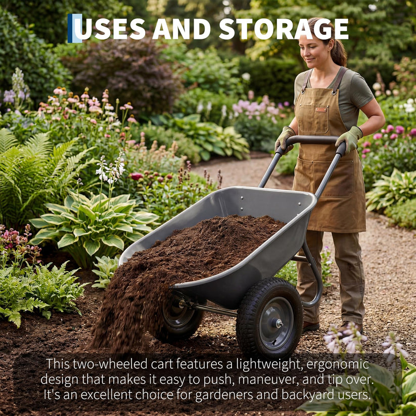 Système de benne basculante pour chariot de jardin