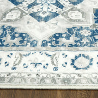 Tapis long oriental Garvee à motif floral, polyester, envers antidérapant, 160 x 230 cm, salon et chambre