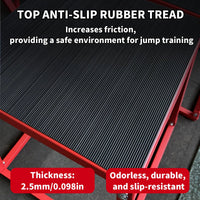 Boîte de saut pliométrique Garvee de 45,7 cm (18 pouces) en acier avec plateforme en caoutchouc antidérapante pour l'entraînement à domicile, rouge, 45,7 x 45,7 x 30,5 cm (18 x 18 x 12 pouces).