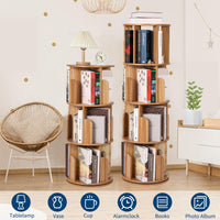 Étagère pivotante en bois Garvee, 4 niveaux, rotation à 360°, multifonctionnelle, idéale pour le salon ou la chambre d'enfant, gain de place.