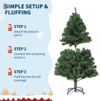 Sapin de Noël artificiel Garvee 140 cm – Épicéa de qualité supérieure, charnières métalliques, base pliable, gain de place