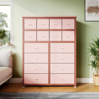 Garvee commode à 16 tiroirs en tissu, idéale pour la chambre, la cuisine, le bureau, l'entrée, le salon, le couloir ou la chambre d'enfant