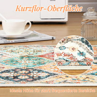 Tapis de couloir Garvee 60 x 230 cm, lavable, motif floral vintage, antidérapant, pour chambre ou cuisine.