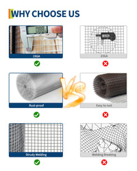 GARVEE Grillage hexagonal maille 12,7 mm, rouleau 1,22 × 30,48 m en acier galvanisé antirouille, pour poulailler, jardin et barrière petits animaux