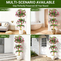 Bougainvillier artificiel rose Garvee de 1,8 m, réaliste et facile d'entretien, en soie, pour une utilisation intérieure et extérieure, léger et polyvalent