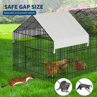 Poulailler métallique Garvee 330 x 101 x 101 cm, construction robuste, protection imperméable, idéal pour l'élevage de volailles au jardin ou à la ferme.