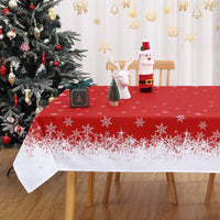 Garvee Nappe de table Noël imperméable et antidérapante en polyester rouge 1, 37 × 2, 01 m pour salle à manger festive