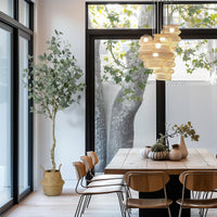 Eucalyptus artificiel Garvee de 120/150/180 cm avec tronc réaliste en PE, branches ajustables, matériau en soie ignifugée, pot stable en PP pour le bureau et la maison, vert