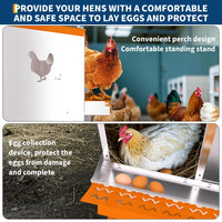 Garvee Nichoir à 6 compartiments, en acier galvanisé avec plateau de récupération des œufs, 81 × 43 × 47,5 cm, pour poules, canards, oies et lapins, jardin et ferme (support non inclus)