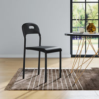 Chaise de salle à manger Garvee, empilable, moderne, en plastique, pieds en métal, ergonomique, imperméable, pour cuisine, salon, intérieur/extérieur, 45,5 x 40 x 76,5 cm