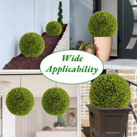 Garvee Lot de 4 boules de buis artificielles Ø 30 cm en PE, résistantes aux UV et à l’eau, à suspendre, pour jardin et mariage