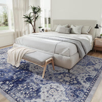 Tapis de salon Garvee, grand format, design vintage, lavable, 200 x 290 cm, polyester doux, antidérapant, poils courts