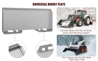 Plaque de montage Garvee pour chargeuse compacte, acier Q235B antirouille, fixation rapide, 1/4 po x 18,5 po, pour accessoires de tracteur