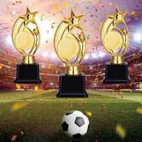 Trophée Garvee Étoile d'Or avec autocollants à personnaliser pour compétitions et fêtes, 21,6 cm, or