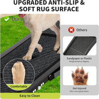 Garvee Rampe pliable pour chien en aluminium 180 x 43 cm, antidérapante, supporte jusqu’à 120 kg, idéale voiture, canapé, lit et chiens âgés.