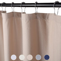 Rideau de douche en microfibre Garvee, déperlant, 72 x 72 cm, taupe gaufré, séchage rapide, facile à installer, salle de bain