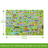 Tapis puzzle Garvee pour enfants, motif route grise, doux, épais, antidérapant et lavable, 120 x 160 cm, pour salle de jeux