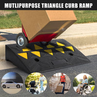 Garvee Rampe de trottoir en caoutchouc robuste, hauteur 10,4 cm, pour allées, camions, bus et fauteuils roulants