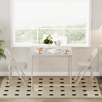 Table pliante Garvee 33,6 pouces avec coussin en PU, cadre en métal, antidérapante, pour le bureau et le camping, beige, polyvalente