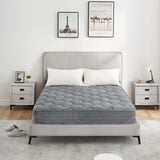 Garvee Matelas 140 x 200 cm, Ressorts Ensachés 7 Zones, Hauteur 21 cm, Confort H3, Mousse et Housse Microfibre, pour Enfants et Adultes - Gris