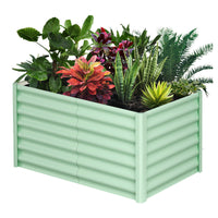 Potager surélevé Garvee, en métal, 180 x 90 x 60 cm, antirouille, revêtement en poudre, vert, pour légumes et fleurs