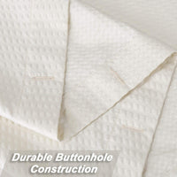 Rideau de douche Garvee en microfibre déperlante à motif gaufré, couleur crème, 183 x 183 cm (72 x 72 pouces), pour salle de bain et baignoire.