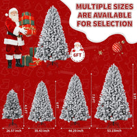 Sapin de Noël artificiel Garvee avec motif flocons de neige et lumières, 340 branches, blanc chaud, pour l'intérieur et l'extérieur, 140-280 cm, montage rapide