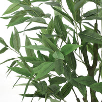 Eucalyptus Garvee de 1,5 m – Plante artificielle en soie, sans entretien, pour la maison et le bureau, aspect réaliste
