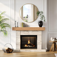 Miroir mural rond Garvee 91 cm (36 po) doré, cadre en métal doré mat, pour salle de bain et salon, grand cercle, verre écologique HD