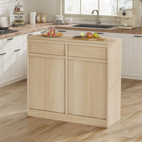 Poubelle moderne Garvee de 38 litres (10 gallons), résistante aux animaux, en bois, sur pied, pour la cuisine et le salon, gain de place, système basculant