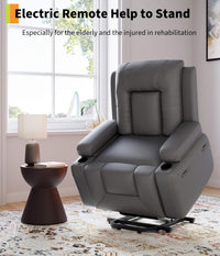 Fauteuil releveur électrique Garvee avec fonction chauffante et massante, réglable, revêtement en similicuir, pour seniors et personnes à mobilité réduite, 98 x 95 x 103 cm, noir
