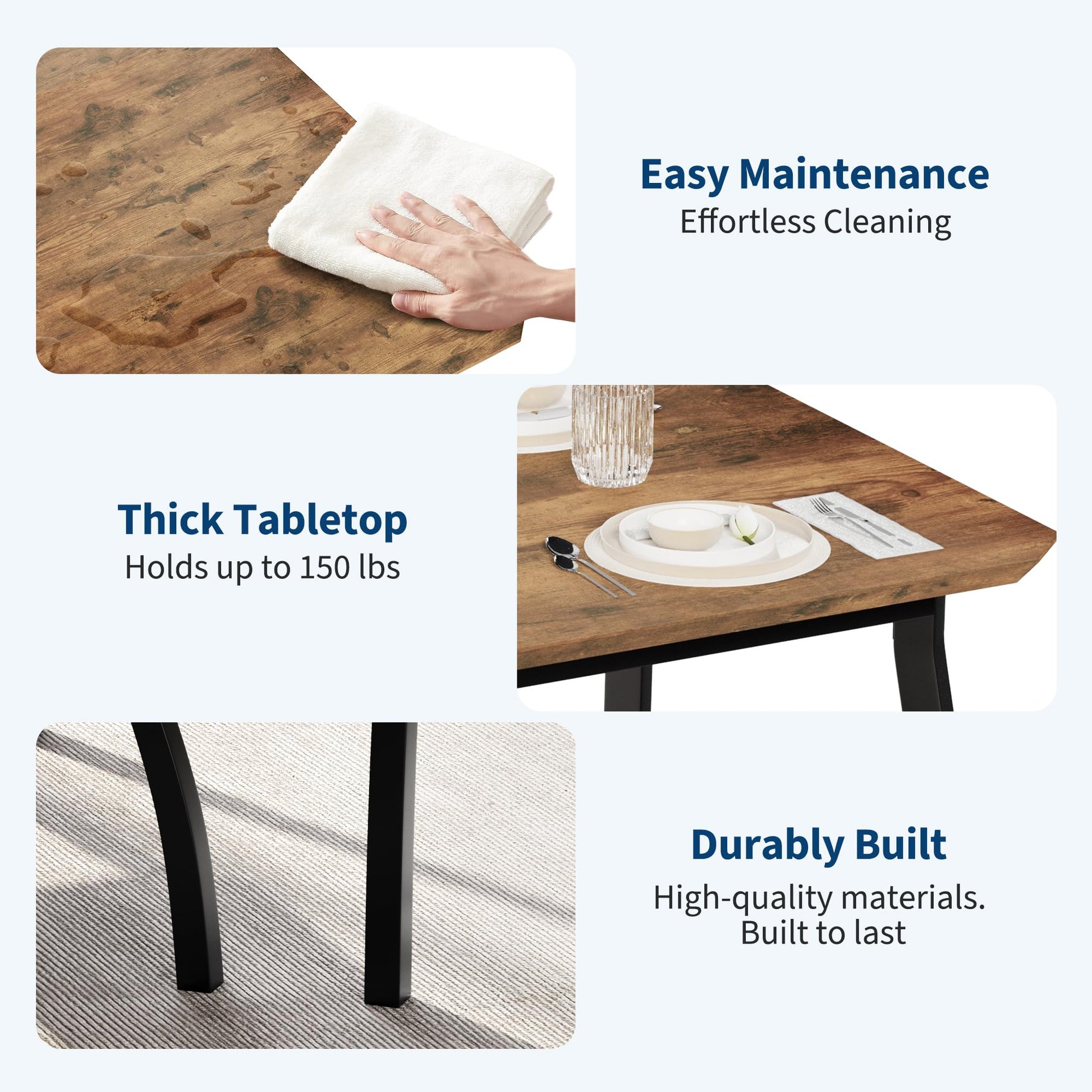 Ensemble de salle à manger rétro Garvee 3 pièces avec table d'angle et 2 bancs rembourrés, structure en métal, revêtement en cuir PU, gain de place, noir, idéal pour les petites pièces