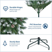 Garvee sapin de Noël de 275 cm avec 300 LED et pommes de pin décoratives pour grandes pièces, décoration festive