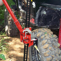 Garvee Cric agricole haute levée 84 cm en acier, capacité 3 tonnes, cric tout-terrain rouge pour 4 × 4, quad, levage, traction et dépannage agricole