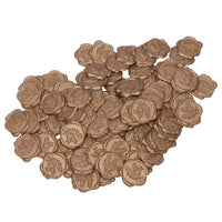 Autocollants de cire vintage Garvee, couleur or, autocollants, 3 cm, lot de 100, pour mariages et fêtes, motif feuille d'eucalyptus
