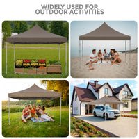 Pavillon pliant Garvee 3 x 3 m avec 4 panneaux latéraux, imperméable, protection UV, portable pour jardin et événements, bleu
