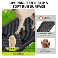Garvee Rampe pliable pour chien en aluminium 180 x 50 cm, antidérapante, supporte jusqu’à 120 kg, idéale voiture, canapé, lit et animaux âgés.