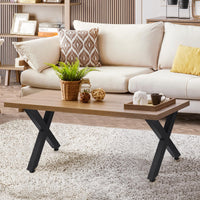 Garvee Pieds de meuble en métal noir forme X 41 cm, support jusqu’à 399 kg, patins réglables antidérapants, pour tables, bancs et projets DIY